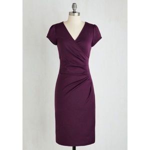 ModCloth “I think I can sheath dress” in plum